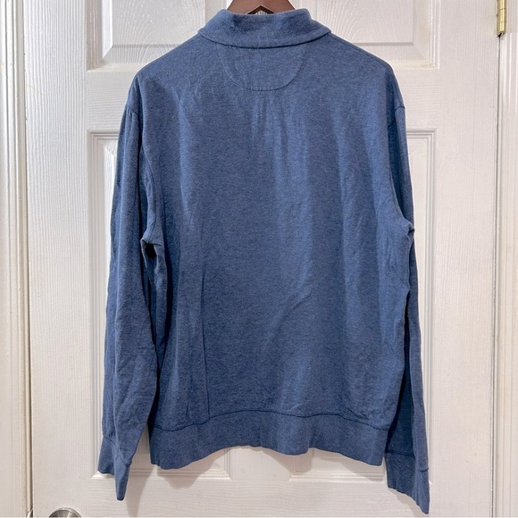 POLO Ralph Lauren Quarter Zip Pullover Men's Blue Red Size Large - Picture 2 of 8